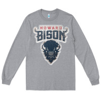 Heather Grey howard bison Long Sleeve Tee - linhVisuals