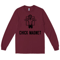 Burgundy chick magnet Long Sleeve Tee - linhVisuals
