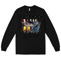 Black Horror friends Long Sleeve Tee - linhVisuals