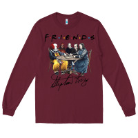 Burgundy Horror friends Long Sleeve Tee - linhVisuals