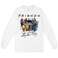 White Horror friends Long Sleeve Tee - linhVisuals