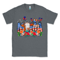 Charcoal Heather All American Mama Cow Flowers Classic Tee - CowCowDesign