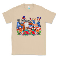 Mushroom All American Mama Cow Flowers Classic Tee - CowCowDesign