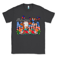 Smoke All American Mama Cow Flowers Classic Tee - CowCowDesign