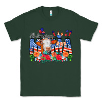 Sports Green All American Mama Cow Flowers Classic Tee - CowCowDesign