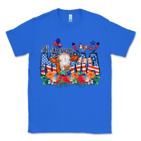True Royal All American Mama Cow Flowers Classic Tee - CowCowDesign