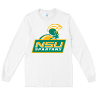 White norfolk state spartans Long Sleeve Tee - linhVisuals
