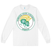 White norfolk state spartans Long Sleeve Tee - linhVisuals
