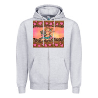 Heather Grey cupid valentine's day Zipper Hoodie - RanaPortraitStore