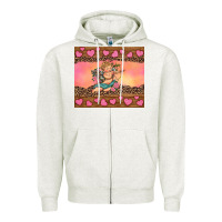 Oatmeal Heather cupid valentine's day Zipper Hoodie - RanaPortraitStore