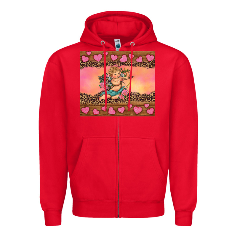 Cupid Valentine's Day Zipper Hoodie by RanaPortraitStore | Teevron