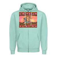 Seafoam cupid valentine's day Zipper Hoodie - RanaPortraitStore