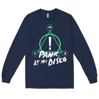 Navy PANIC! AT THE DISCO Long Sleeve Tee - linhVisuals