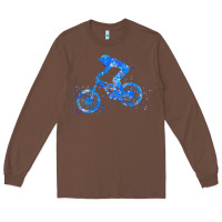 Chestnut downhill mountain bike t  shirt downhill mountain bike jump blue water Long Sleeve Tee - linhVisuals