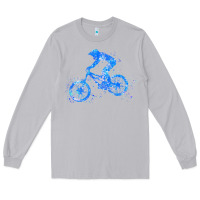Moon Dust downhill mountain bike t  shirt downhill mountain bike jump blue water Long Sleeve Tee - linhVisuals