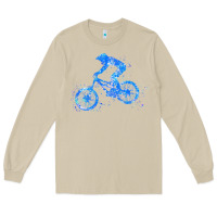 Mushroom downhill mountain bike t  shirt downhill mountain bike jump blue water Long Sleeve Tee - linhVisuals