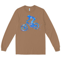 Toasted Coconut downhill mountain bike t  shirt downhill mountain bike jump blue water Long Sleeve Tee - linhVisuals