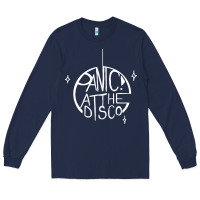 Navy PANIC! AT THE DISCO Long Sleeve Tee - linhVisuals