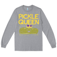 Heather Grey are you the pickle queen womens funny pickle gifts premium t shirt Long Sleeve Tee - linhVisuals
