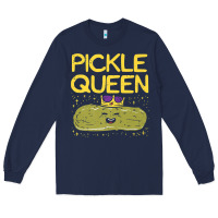 Navy are you the pickle queen womens funny pickle gifts premium t shirt Long Sleeve Tee - linhVisuals