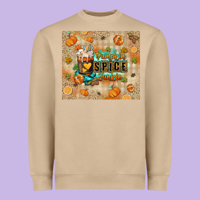 Pumpkin Spice Junkie Heavyweight Sweatshirt Designed By Ranaportraitstore
