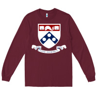Burgundy upenn shield with banner Long Sleeve Tee - linhVisuals