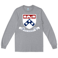Heather Grey upenn shield with banner Long Sleeve Tee - linhVisuals