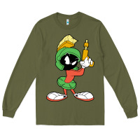 Army Green marvin the martian looney Long Sleeve Tee - linhVisuals