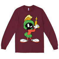 Burgundy marvin the martian looney Long Sleeve Tee - linhVisuals