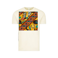 Vintage Arctic western cowboy bull skull seamless pattern Vintage Tee - BundleAndBundleShop