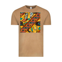 Vintage Camel western cowboy bull skull seamless pattern Vintage Tee - BundleAndBundleShop