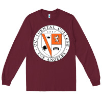 Burgundy college of occidental Long Sleeve Tee - linhVisuals