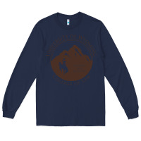 Navy university of wyoming cowboys Long Sleeve Tee - linhVisuals