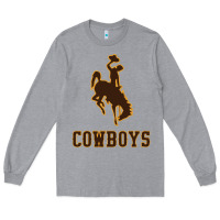 Heather Grey university of wyoming cowboys Long Sleeve Tee - linhVisuals