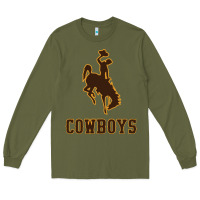 Army Green university of wyoming cowboys Long Sleeve Tee - linhVisuals