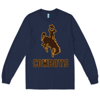 Navy university of wyoming cowboys Long Sleeve Tee - linhVisuals