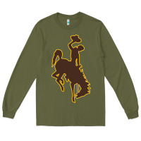 Army Green university of wyoming cowboys Long Sleeve Tee - linhVisuals