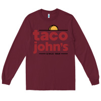 Burgundy taco john's Long Sleeve Tee - linhVisuals