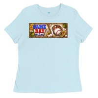 Baby Blue game day vibes Ladies Tee - BundleAndBundleShop