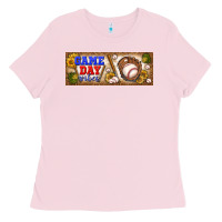 Bubblegum Pink game day vibes Ladies Tee - BundleAndBundleShop
