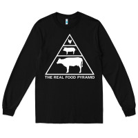 Black the real food pyramid carnivore Long Sleeve Tee - linhVisuals