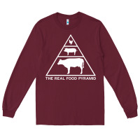 Burgundy the real food pyramid carnivore Long Sleeve Tee - linhVisuals