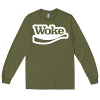 Army Green Woke Long Sleeve Tee - linhVisuals