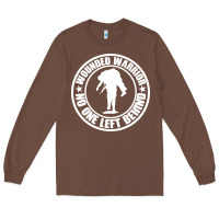 Chestnut Wounded Warrior No One Left Behind War Veteran Long Sleeve Tee - linhVisuals