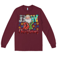 Burgundy How Dy Christmas Long Sleeve Tee - CowhideDigitalArt