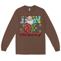 Chestnut How Dy Christmas Long Sleeve Tee - CowhideDigitalArt