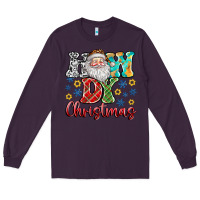 Plum How Dy Christmas Long Sleeve Tee - CowhideDigitalArt