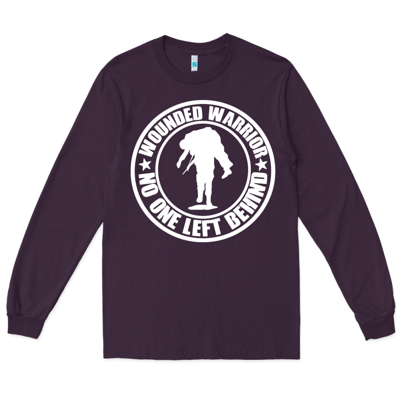 Wounded Warrior No One Left Behind War Veteran Long Sleeve Tee by linhVisuals | Teevron