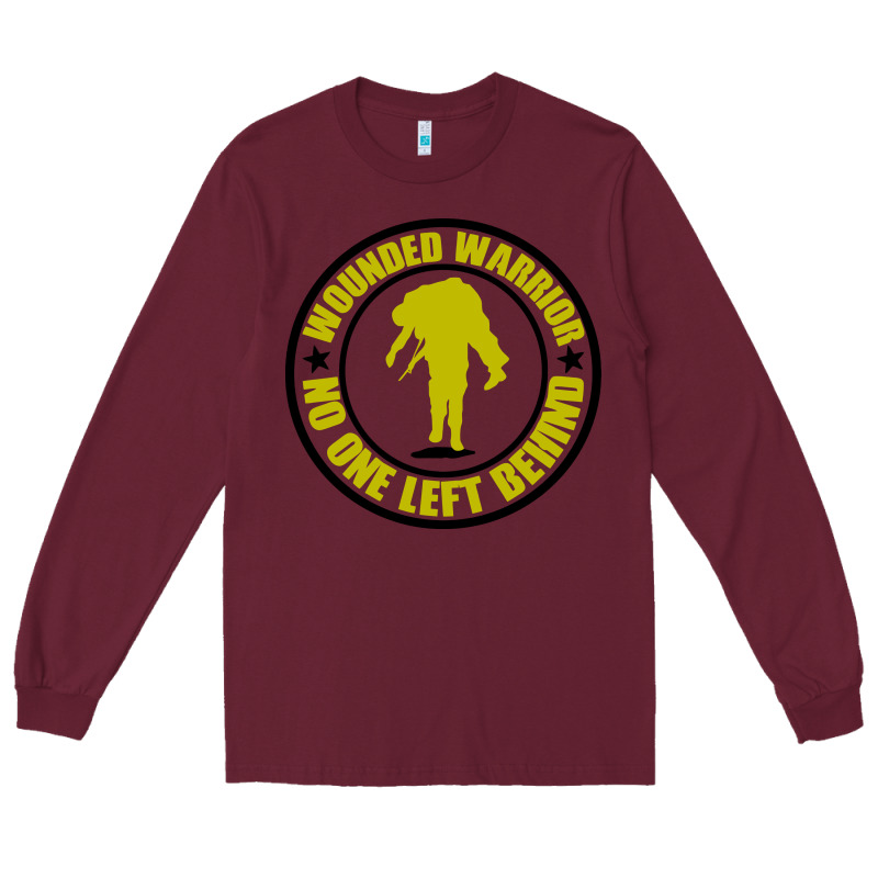 Wounded Warrior No One Left Behind War Veteran Long Sleeve Tee by linhVisuals | Teevron