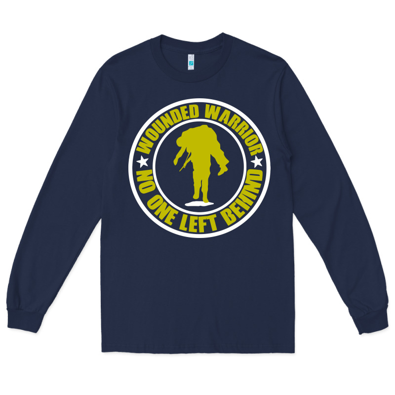 Wounded Warrior No One Left Behind War Veteran Long Sleeve Tee by linhVisuals | Teevron